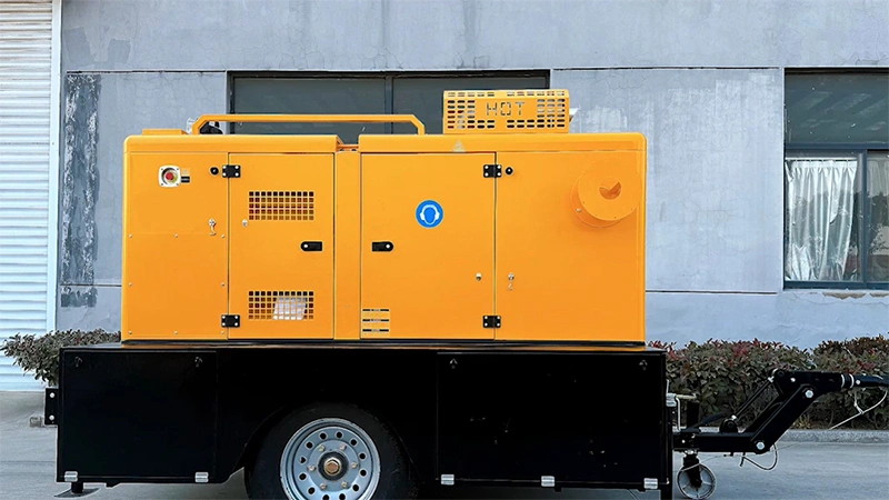 Sistem Genset dan Pompa Drainase Portabel