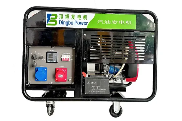 Genset Bensin Rangka Terbuka Dengan Pendingin Udara (Silinder Ganda)